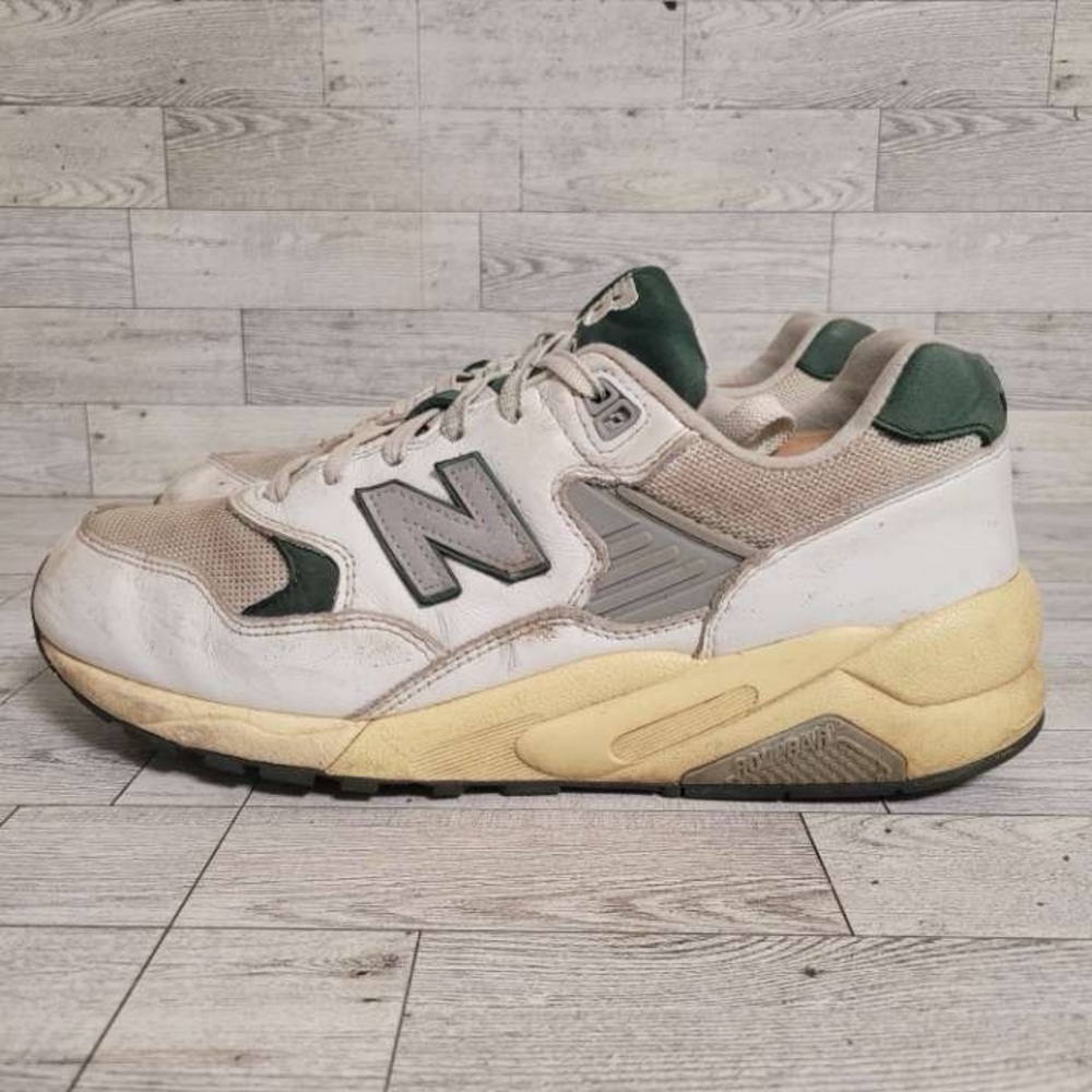 Men's New Balance 580 White Nightwatch Green Athletic Sneakers Size 9.5 Rare